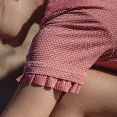 Little Dutch μαγιό LITTLE DUTCH. Ολόσωμο κοντομάνικο μαγιό Dreamy Pink Sparkle