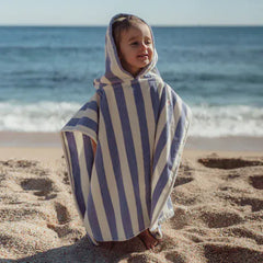 Little Dutch Poncho LITTLE DUTCH. Παιδικό πόντσο Dreamy Purple Stripe - One size