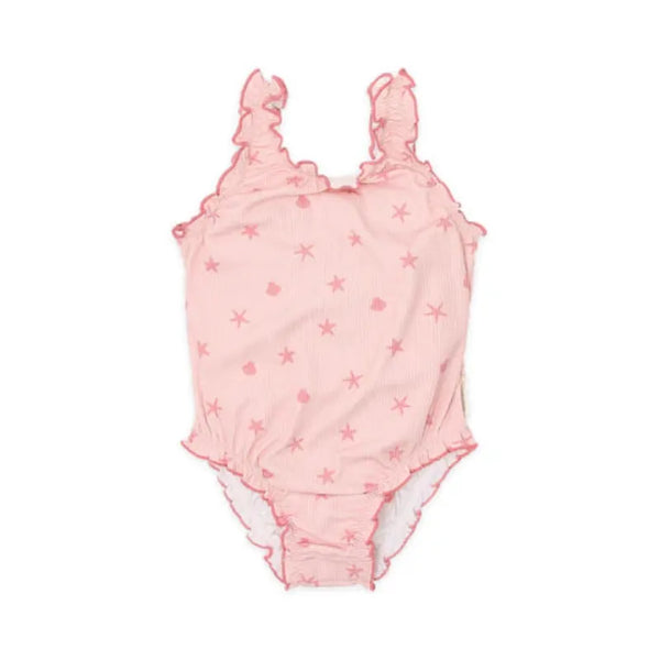 Little Dutch μαγιό 2-6M (62/68 CM) LITTLE DUTCH. Ολόσωμο μαγιό με βολάν Dreamy Seashells