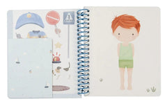 Little Dutch Βιβλία ζωγραφικής Little Dutch Παιδικό Βιβλίο με αυτοκόλλητα Dress me up Jim & Friends 18x15cm 3+ ετών