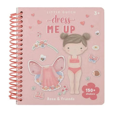 Little Dutch Βιβλία ζωγραφικής Little Dutch Παιδικό Βιβλίο με αυτοκόλλητα Dress me up Rosa & Friends 18x15cm 3+ ετών