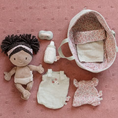 Little Dutch Παιδικές Κούκλες LITTLE DUTCH. Υφασμάτινο μωρό σε καλαθούνα Evi (30 εκ.)