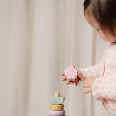 Little Dutch Βρεφικά Παιχνίδια Δραστηριοτήτων LITTLE DUTCH. Ξύλινη πυραμίδα ταξινόμησης & ταλάντωσης Fairy Garden FSC