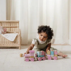 Little Dutch Βρεφικά Παιχνίδια Δραστηριοτήτων LITTLE DUTCH. Ξύλινο τρενάκι με άσκηση λεπτής κίνησης Fairy Garden FSC