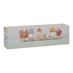 Little Dutch Βρεφικά Παιχνίδια Δραστηριοτήτων LITTLE DUTCH. Ξύλινο τρενάκι με άσκηση λεπτής κίνησης σκιουράκι Forest Friends FSC