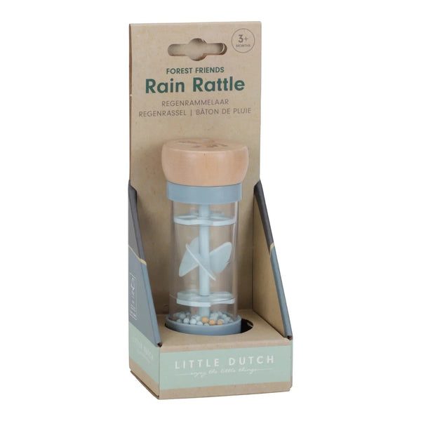 Little Dutch Κουδουνίστρες LITTLE DUTCH. Ξύλινη κουδουνίστρα με ήχο βροχής Forest Friends FSC