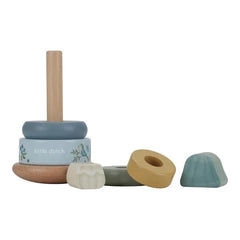 Little Dutch Βρεφικά Παιχνίδια Δραστηριοτήτων LITTLE DUTCH. Ξύλινη πυραμίδα ταξινόμησης & ταλάντωσης Forest Friends FSC