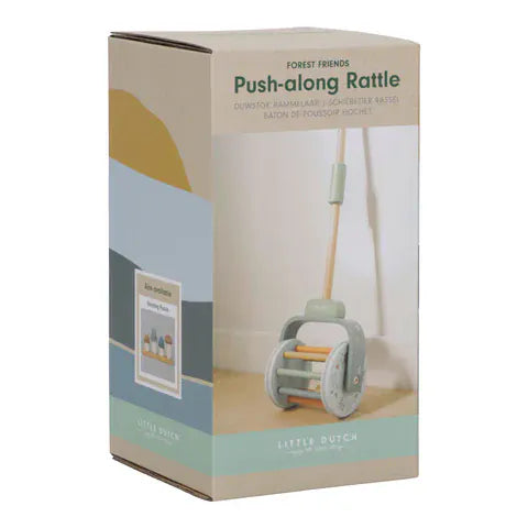 Little Dutch Βρεφικά Παιχνίδια Δραστηριοτήτων LITTLE DUTCH. Ξύλινη τρεχαλίτσα-κουδουνίστρα με κοντάρι Forest Friends FSC