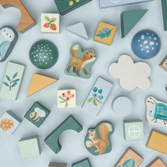 Little Dutch Βρεφικά Παιχνίδια Δραστηριοτήτων LITTLE DUTCH. Σετ ξύλινα τουβλάκια Forest Friends FSC