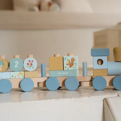 Little Dutch Βρεφικά Παιχνίδια Δραστηριοτήτων LITTLE DUTCH. Ξύλινο τρενάκι με άσκηση λεπτής κίνησης Forest Friends FSC