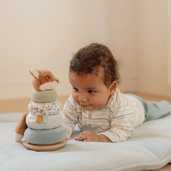 Little Dutch Βρεφικά Παιχνίδια Δραστηριοτήτων LITTLE DUTCH. Πυραμίδα ταξινόμησης & ταλάντωσης Forest Friends FSC