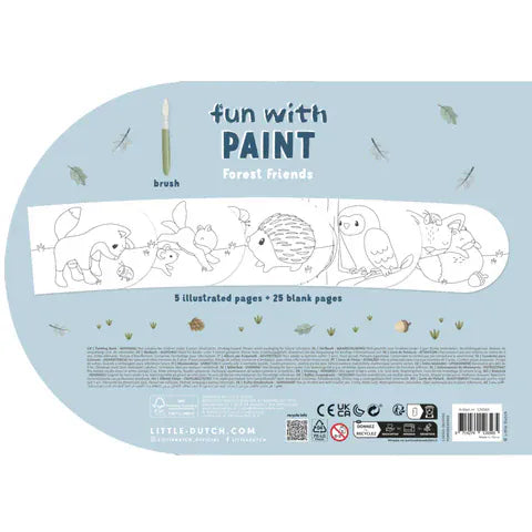 Little Dutch Ζωγραφική - Καλλιτεχνικά - Παζλ LITTLE DUTCH. Μπλοκ ζωγραφικής με νερομπογιές Forest Friends