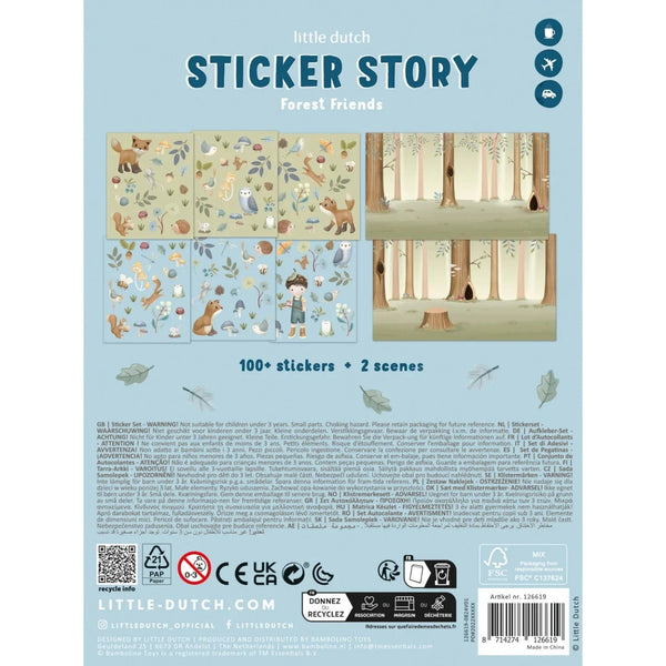 Little Dutch Ζωγραφική - Καλλιτεχνικά - Παζλ LITTLE DUTCH. Σετ με αυτοκόλλητα Forest Friends