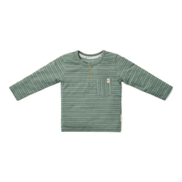 Little Dutch Μπλουζάκι 1-1 ½Y (86 CM) LITTLE DUTCH. Μπλουζάκι μακρυμάνικο με τσέπη Forest Green Stripe