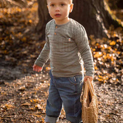 Little Dutch Μπλουζάκι LITTLE DUTCH. Μπλουζάκι μακρυμάνικο με τσέπη Forest Green Stripe