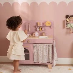 Little Dutch παιχνιδι ρολων LITTLE DUTCH. Ξύλινη κουζίνα με αξεσουάρ παιχνιδιού Ροζ FSC