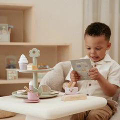 Little Dutch παιχνιδι ρολων LITTLE DUTCH. Ξύλινη διώροφη πιατέλα με γλυκίσματα FSC