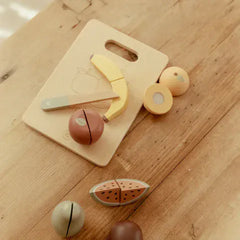 Little Dutch παιχνιδι ρολων LITTLE DUTCH. Ξύλινος δίσκος κοπής με φρούτα FSC