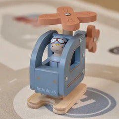 Little Dutch Αυτοκίνητάκια LITTLE DUTCH. Ξύλινο παιχνίδι ελικοπτεράκι FSC