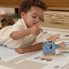 Little Dutch Αυτοκίνητάκια LITTLE DUTCH. Ξύλινο παιχνίδι ελικοπτεράκι FSC