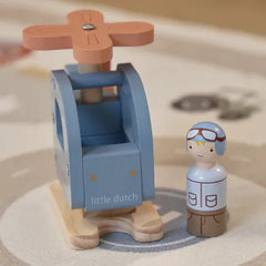 Little Dutch Αυτοκίνητάκια LITTLE DUTCH. Ξύλινο παιχνίδι ελικοπτεράκι FSC