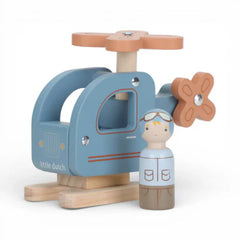 Little Dutch Αυτοκίνητάκια LITTLE DUTCH. Ξύλινο παιχνίδι ελικοπτεράκι FSC