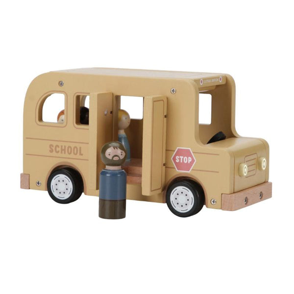 Little Dutch ξύλινα παιχνίδια Little Dutch Ξύλινο σετ σχολικό λεωφορείο FSC LD8023