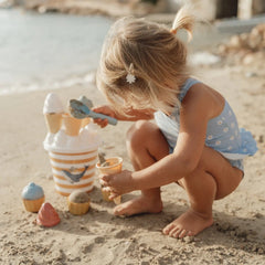 Little Dutch παιχνίδια θάλλασας LITTLE DUTCH. Σετ κουβαδάκια παραλίας Ice Cream Ocean Dreams Μπλε