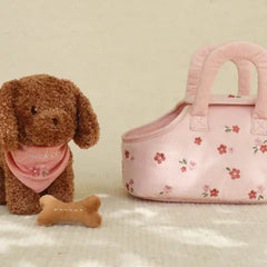 Little Dutch παιχνιδι ρολων LITTLE DUTCH. Υφασμάτινο σκυλάκι Jackie σε καλαθούνα GRS