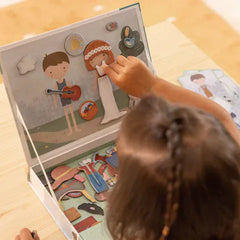 Little Dutch Μαγνητικά Παιχνίδια LITTLE DUTCH. Μαγνητικό παιχνίδι σύνθεσης εικόνων σε κασετίνα Jim & Rosa FSC