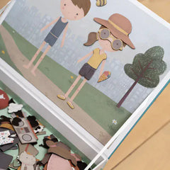 Little Dutch Μαγνητικά Παιχνίδια LITTLE DUTCH. Μαγνητικό παιχνίδι σύνθεσης εικόνων σε κασετίνα Jim & Rosa FSC