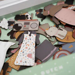 Little Dutch Μαγνητικά Παιχνίδια LITTLE DUTCH. Μαγνητικό παιχνίδι σύνθεσης εικόνων σε κασετίνα Jim & Rosa FSC