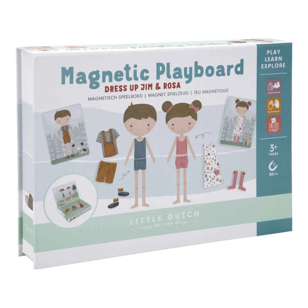 Little Dutch Μαγνητικά Παιχνίδια LITTLE DUTCH. Μαγνητικό παιχνίδι σύνθεσης εικόνων σε κασετίνα Jim & Rosa