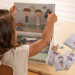 Little Dutch Μαγνητικά Παιχνίδια LITTLE DUTCH. Μαγνητικό παιχνίδι σύνθεσης εικόνων σε κασετίνα Jim & Rosa