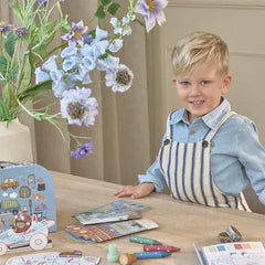 Little Dutch Ζωγραφική - Καλλιτεχνικά - Παζλ LITTLE DUTCH. Σετ ζωγραφικής - κατασκευών σε βαλιτσάκι Jim Vehicles