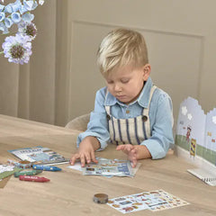 Little Dutch Ζωγραφική - Καλλιτεχνικά - Παζλ LITTLE DUTCH. Σετ ζωγραφικής - κατασκευών σε βαλιτσάκι Jim Vehicles
