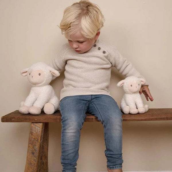 PICK A BOO Λούτρινα Little Dutch Υφασμάτινο βρεφικό κουκλάκι αγκαλιάς Little Farm Προβατάκι 17cm - 0+m LD8829