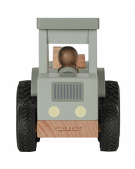 Little Dutch ξύλινα παιχνίδια Little Dutch Ξύλινο τρακτέρ με καρότσα και ζωάκια Little Farm FSC LD7149