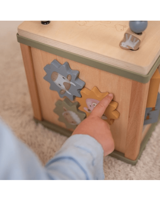 Little Dutch Βρεφικά Παιχνίδια Δραστηριοτήτων Little Dutch Ξύλινος κύβος δραστηριοτήτων με προγραφή Little Farm LD7131