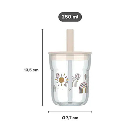 Little Dutch Βρεφικά & Παιδικά Ποτηράκια LITTLE DUTCH. Παιδικό ποτήρι με καλαμάκι Mio 250 ml - Little Farm