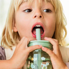 Little Dutch Βρεφικά & Παιδικά Ποτηράκια LITTLE DUTCH. Παιδικό ποτήρι με καλαμάκι Mio 250 ml - Little Farm