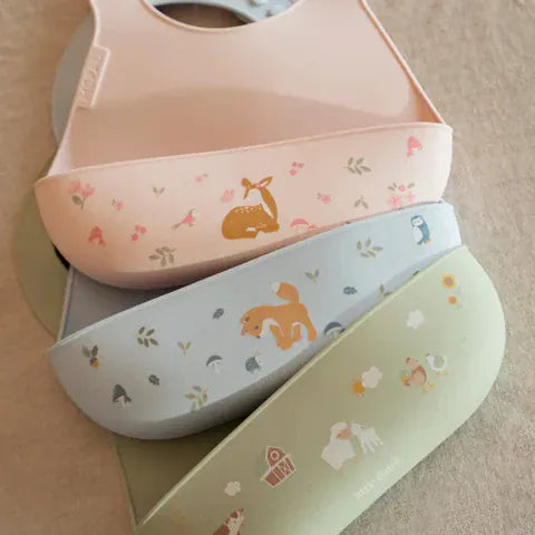 Little Dutch σαλιάρα LITTLE DUTCH. Σαλιάρα σιλικόνης Mio Forest Friends