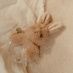 Little Dutch Κουδουνίστρες LITTLE DUTCH. Υφασμάτινη κουδουνίστρα κουνελάκι με κρίκο Newborn Naturals GRS