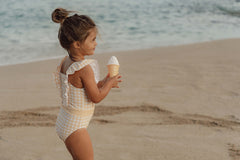 Little Dutch μαγιό LITTLE DUTCH. Oλόσωμο μαγιό με βολάν για κορίτσια  Sunshine Checks