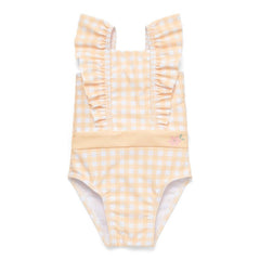 Little Dutch μαγιό LITTLE DUTCH. Oλόσωμο μαγιό με βολάν για κορίτσια  Sunshine Checks