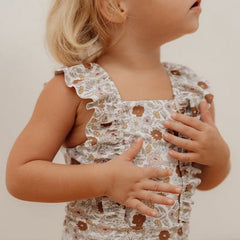 Little Dutch μαγιό LITTLE DUTCH. Oλόσωμο μαγιό με βολάν για κορίτσια Vintage Little Flowers New