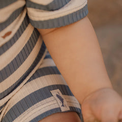 Little Dutch μαγιό LITTLE DUTCH. Ολόσωμο κοντομάνικο μαγιό Ocean Blue Stripes