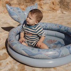 Little Dutch μαγιό LITTLE DUTCH. Ολόσωμο κοντομάνικο μαγιό Ocean Blue Stripes
