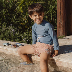 Little Dutch μαγιό LITTLE DUTCH. Παιδικό μαγιό βερμούδα για αγόρια Ocean Brown Stripes
