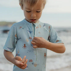 Little Dutch μαγιό LITTLE DUTCH. Ολόσωμο κοντομάνικο μαγιό Ocean Friends